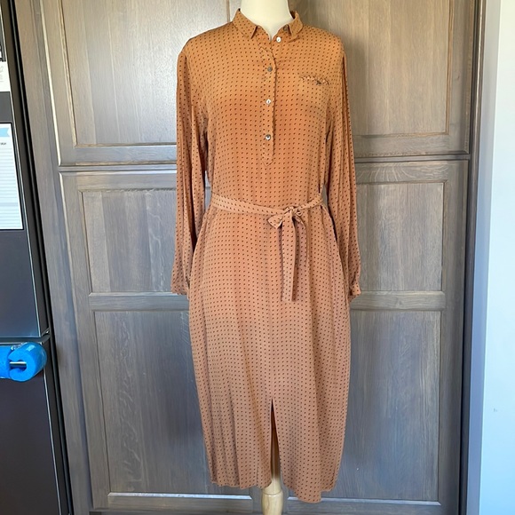 1980s VINTAGE Jack Mulqueen Printed Silk Dress ( A-1) - Picture 3 of 17